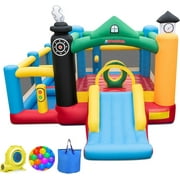 OLAKIDS Inflatable Bounce House with Blower, Kids Candyland Pink Jumping Castle with Slide Ball Pit Basketball Rim, Indoor Outdoor Inflatable Obstacle Course with 680W Blower 50PCS Balls Carry Bag price history and forecast - Olakids