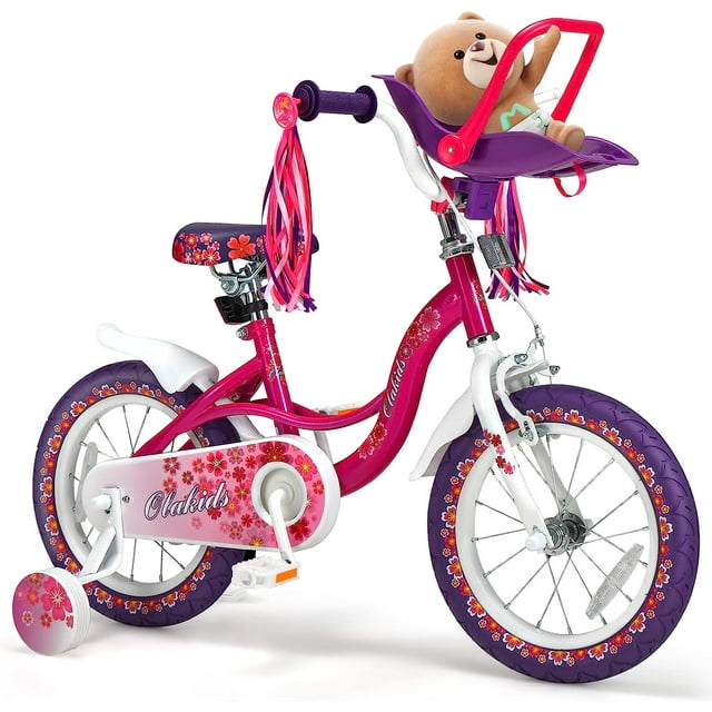 OLAKIDS Kids Bike for Girls, 14 16 Inch Children's Bicycle with