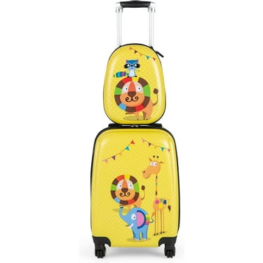 Gymax 2PC Kids Luggage Set Backpack & Rolling Suitcase for School ...