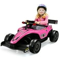 thumbnail image 1 of OLAKIDS Kids Ride On Car, 12V F1 Racing Electric Vehicle for Toddlers with Control Remote, Battery Powered Motorized Toy with Music, Horn, 2 Speeds, Wheels Suspension, LED Lights, MP3 (Pink), 1 of 11