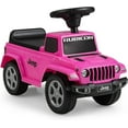 thumbnail image 1 of OLAKIDS Kids Ride On Push Car, Licensed Jeep Foot-to-Floor Sliding Toddler Toy with Engine Sound, Horn, Under Seat Storage, Baby Walking Racer Gift for Boys Girls Age 1.5-3 (Pink), 1 of 9