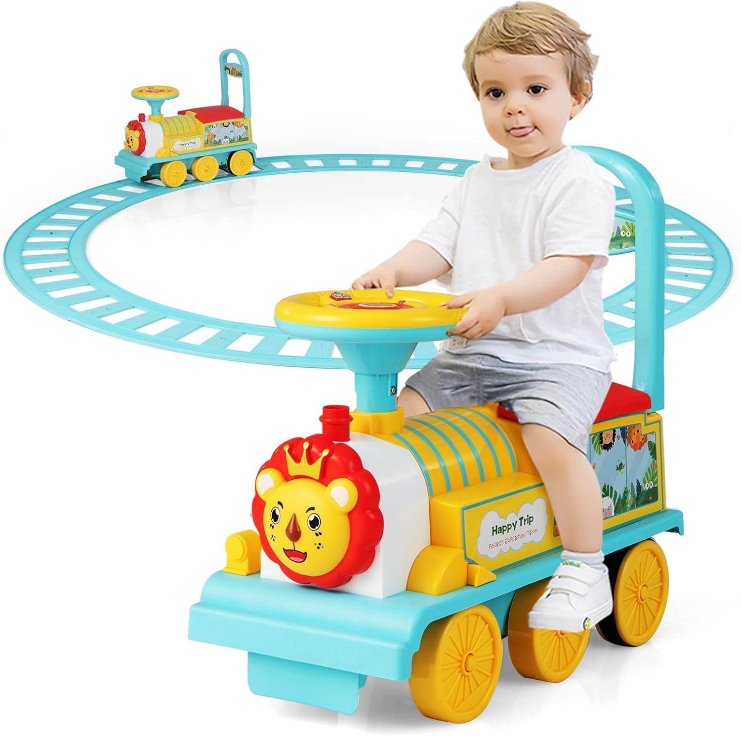 Cocomelon Toddler's 6-Volt Choo Choo Train Ride-On Toy with