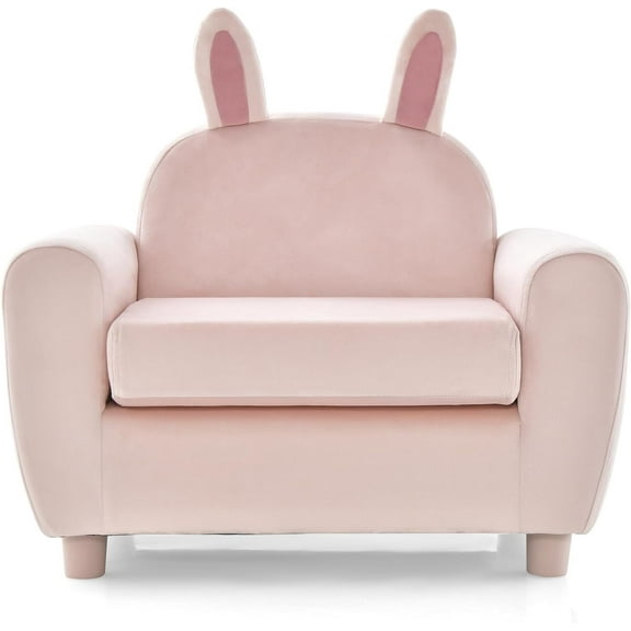 OLAKIDS Kids Sofa, Children Armrest Chair with Sturdy Wood Construction and Dutch Velvet, Upholstered Toddler Armrest Couch Furniture for Nursery Kindergarten Playroom, Gift for Boys Girls