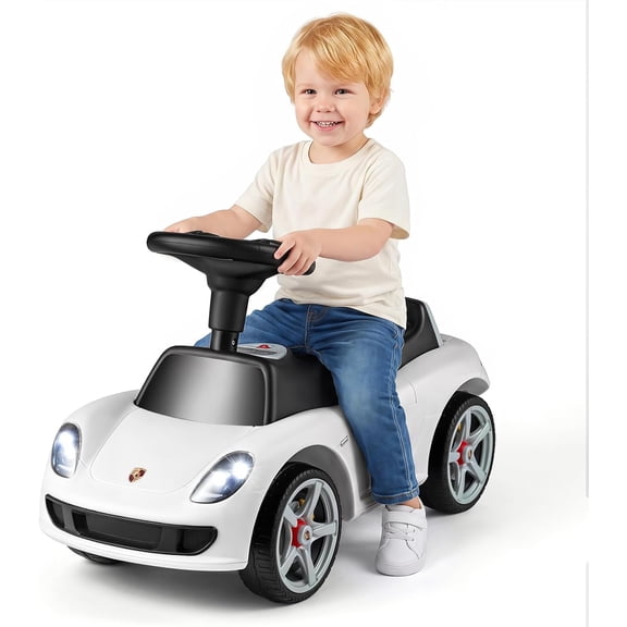 OLAKIDS Licensed Push Car for Toddlers, Foot to Floor Ride on Toy with Horn, Lights, Steering Control for Boys Girls 1.5-5 Years