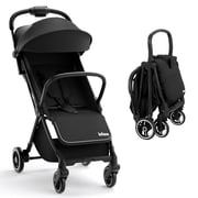 INFANS Lightweight Baby Stroller, 1 Second Fold, Compact Travel Stroller for Airplane with Aluminium Frame, Adjustable Backrest and Canopy, Foldable Infant Toddler Stroller