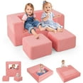 thumbnail image 1 of OLAKIDS Modular Kids Play Couch, Toddler Sectional Fort Building Sofa for Playroom, Bedroom, Convertible Soft Foam Furniture Playset and Floor Cushion for Boys and Girl, 1 of 9