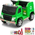 thumbnail image 1 of OLAKIDS Ride on Car, 6V Recycling Garbage Truck Electric Vehicle with Music, Horn, Warning Lights, Recycling Accessories Included, Toddlers Battery Powered Trash Toy for Boys Girls (Green), 1 of 10