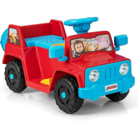 OLAKIDS Ride on Car, 6V Toddler Electric Vehicle with Storage Tire, Horn, Charger, Battery Powered Motorized Quad Riding Toys for 18+ Months Boys Girls