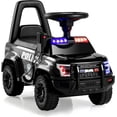 thumbnail image 1 of OLAKIDS Ride On Push Police Car, Toddler Foot-to-Floor Sliding Toy with Siren, Steering Wheel, Megaphone, Horn, Headlights, Under Seat Storage, Kids Racer Walking Gift for Boys Girls 3+ (Black), 1 of 7
