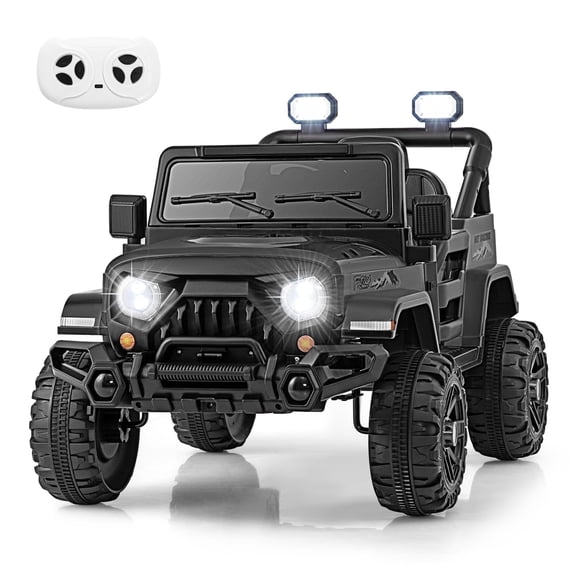 OLAKIDS Ride on Truck, 12V Battery Powered Electric Vehicle for Kids with Remote Control, Bluetooth, Power Display, LED Lights, Music Player, Ride on Toy for 3 Boys Girls