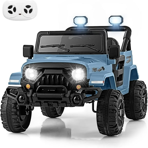 OLAKIDS Ride on Truck, 12V Battery Powered Electric Vehicle for Kids with Remote Control, Bluetooth, Power Display, LED Lights, Music Player, Ride on Toy for 3+ Boys Girls