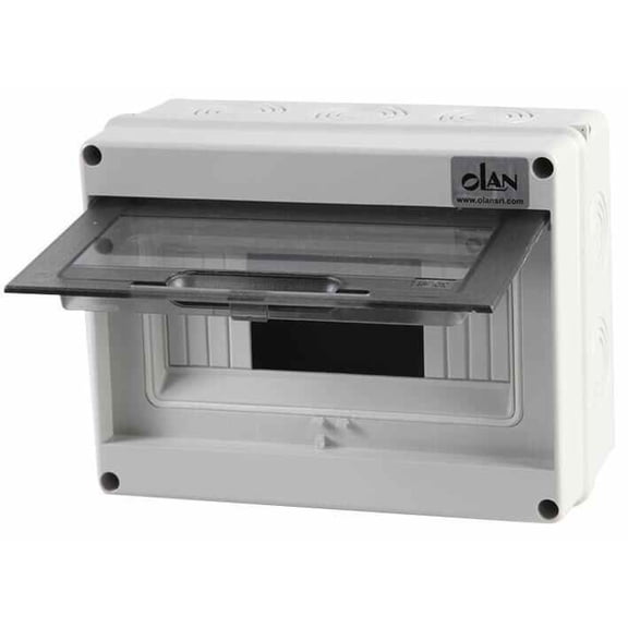 OLAN - IP65 ABS 8 Module Distribution Box Enclosure - 200x160x90mm