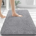thumbnail image 1 of OLANLY Bathroom Rugs 30x20, Extra Soft Absorbent Chenille Bath Rugs, Rubber Backing Quick Dry, Machine Washable Bath Mats for Bathroom Floor, Tub and Shower, Home Decor Accessories, Grey C3, 1 of 7