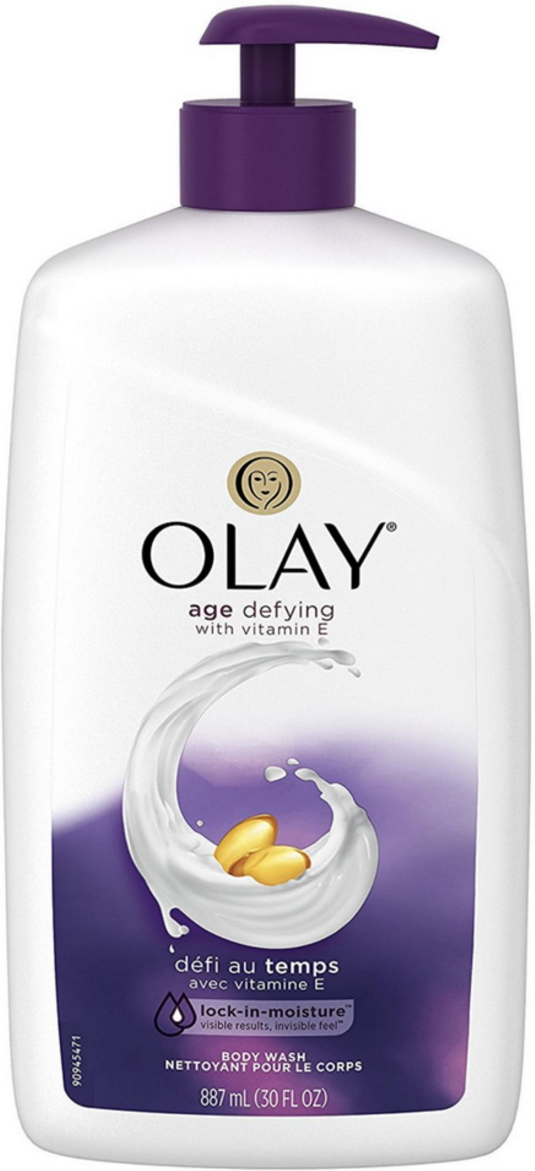 OLAY Age Defying with Vitamin E Body Wash 30 oz (Pack of 6)