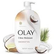 Olay Ultra Moisture Body Wash with Coconut Oil, Vitamin B3 and Hyaluronic Blend, 35 fl oz