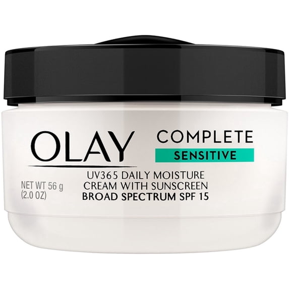 OLAY Complete All Day UV Moisture Cream SPF 15, Sensitive Skin 2 oz (Pack of 2)