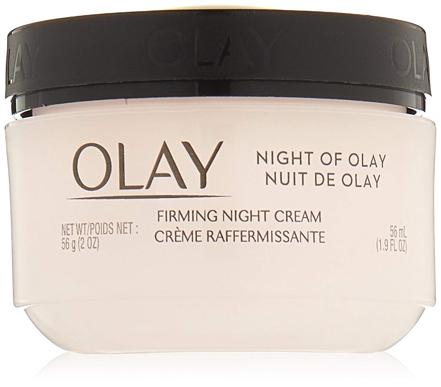 Olay Firming Night Hydration Moisturizer, Light Renew Cream, 2.0 oz, 2-Pack