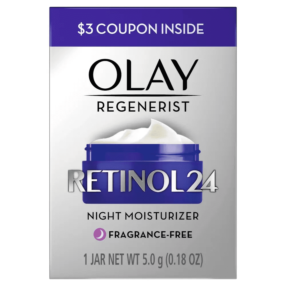 OLAY Regenerist Retinol 24 Night Moisturizer Fragrance Free 0.18 oz