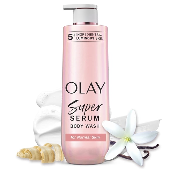 Olay Super Serum Body Wash for Normal Skin, Serum Complex for Luminous Skin, 20 fl oz