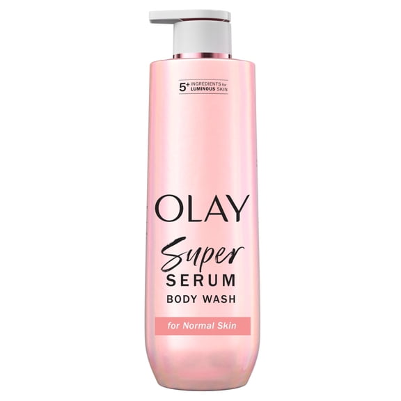 Olay Super Serum Body Wash for Normal Skin, 20 fl oz, Serum Complex for Luminous Skin