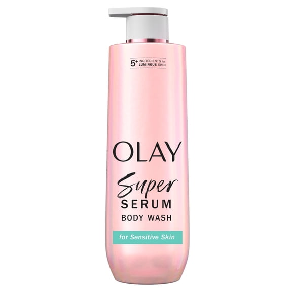 Olay Super Serum Body Wash for Sensitive Skin, 20 fl oz, Serum Complex for Luminous Skin