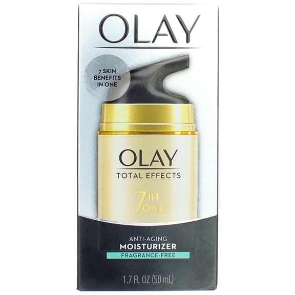 OLAY Total Effects 7-In-1 Anti-Aging Fragrance Free Moisturizer 1.7 oz (Pack of 4)
