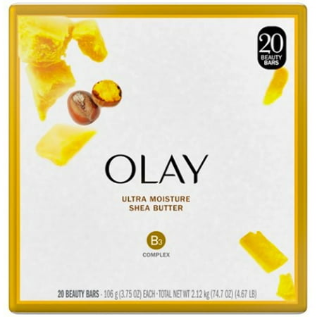 OLAY Ultra Moisture with Shea Butter Bar Soap, 3.75 oz bars, 6 ea (Pack of 3)