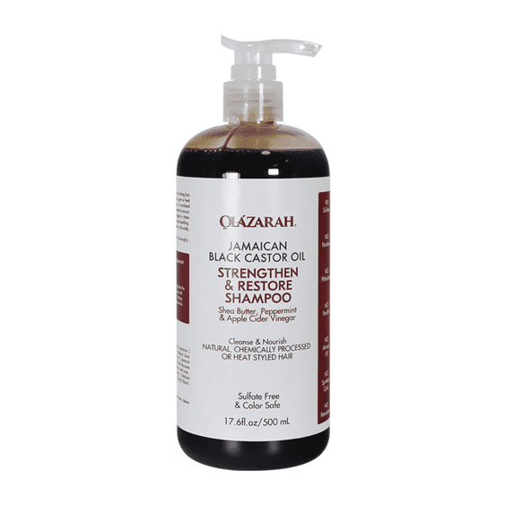 OLAZARAH Strengthen & Restore Shampoo with Jamaican Black Castor Oil, Mint, Regular, 1 Piece