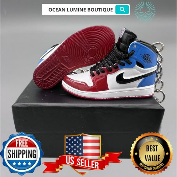 OLB-A Pair of Air Jordan Fearless Keyring With Matching Shoe Box｜Great Gift