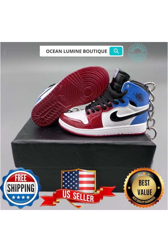 OLB-A Pair of Air Jordan Fearless Keyring With Matching Shoe Box|Great Gift