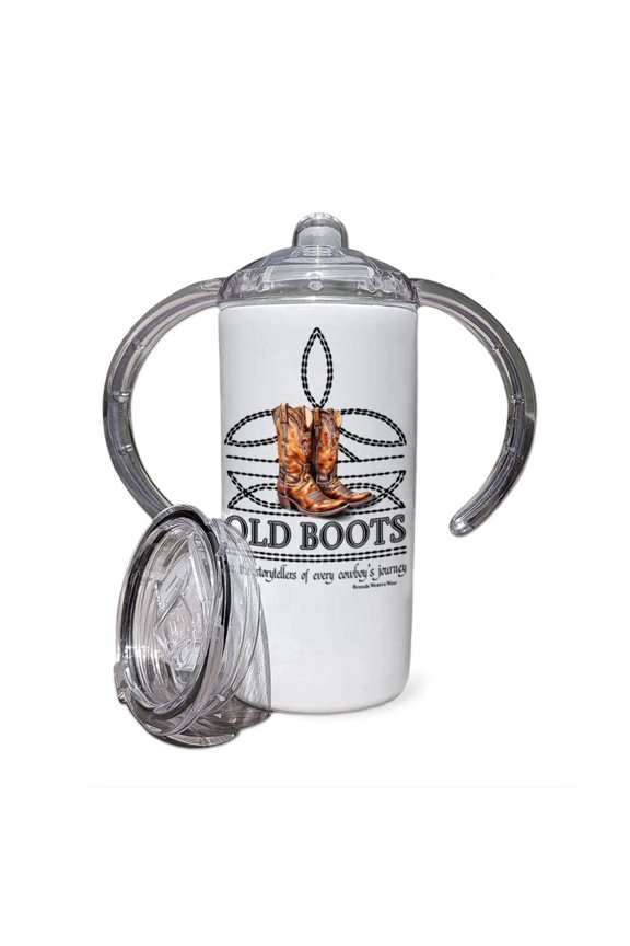 OLD BOOTS - Infant Toddler Boot Stitch Sippy Cup