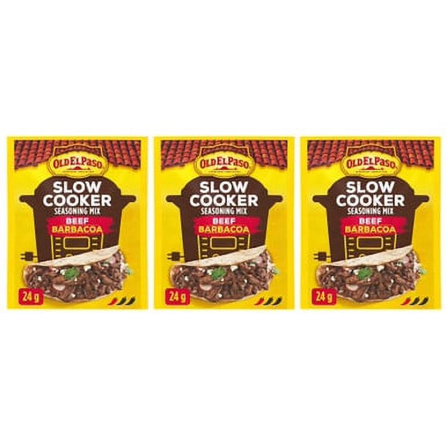 OLD EL PASO Beef Barbacoa Slow Cooker Seasoning Mix, 24g/0.8oz., 3Pack