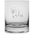 thumbnail image 1 of OLD ENGLISH SHEEPDOG Dog Themed Etched 10.25oz Crystal Rocks Whisky Glass, 1 of 1