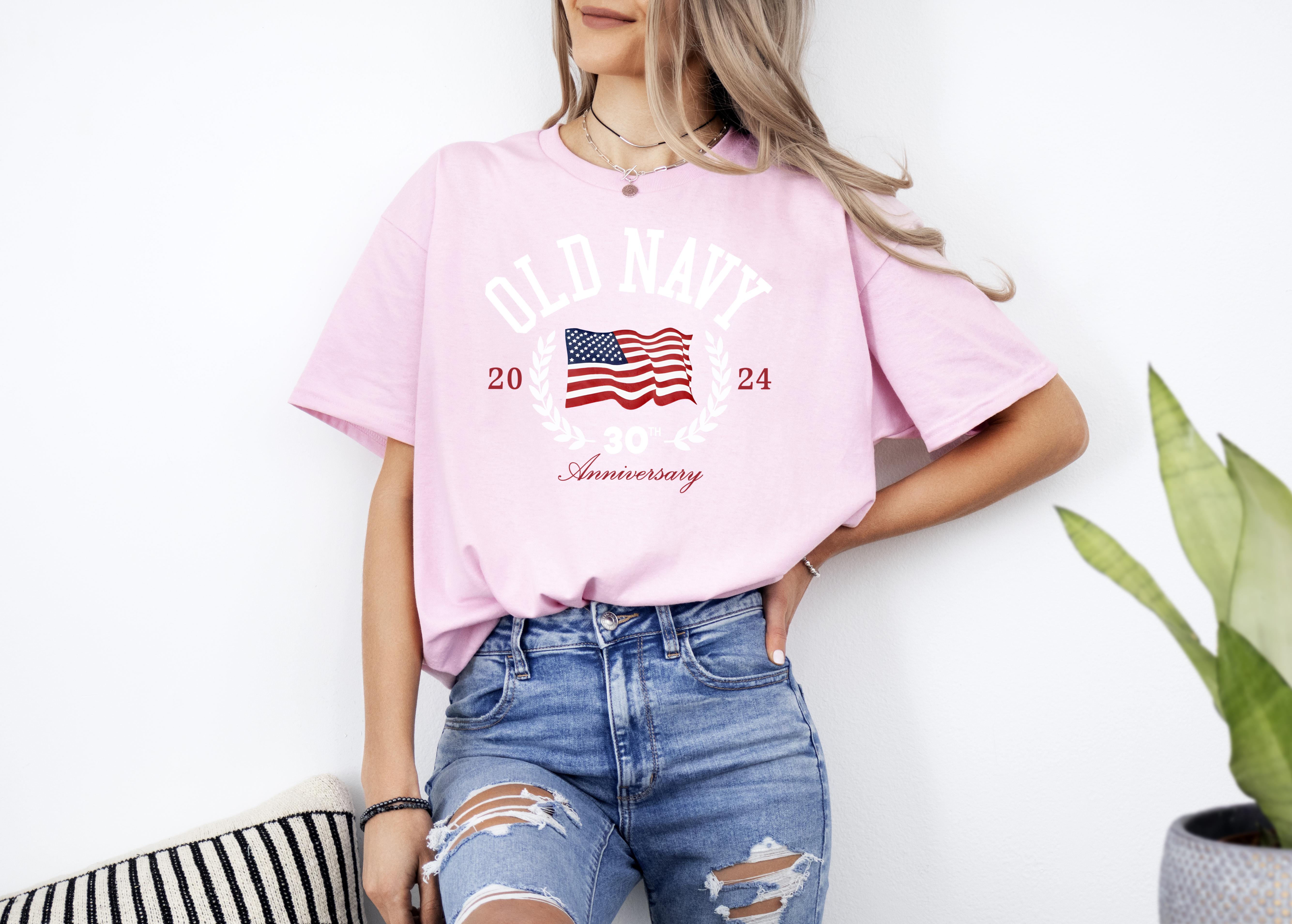 OLD NAVY US Flag 2024 30th Anniversary UNISEX TSHIRT Up To 4XL