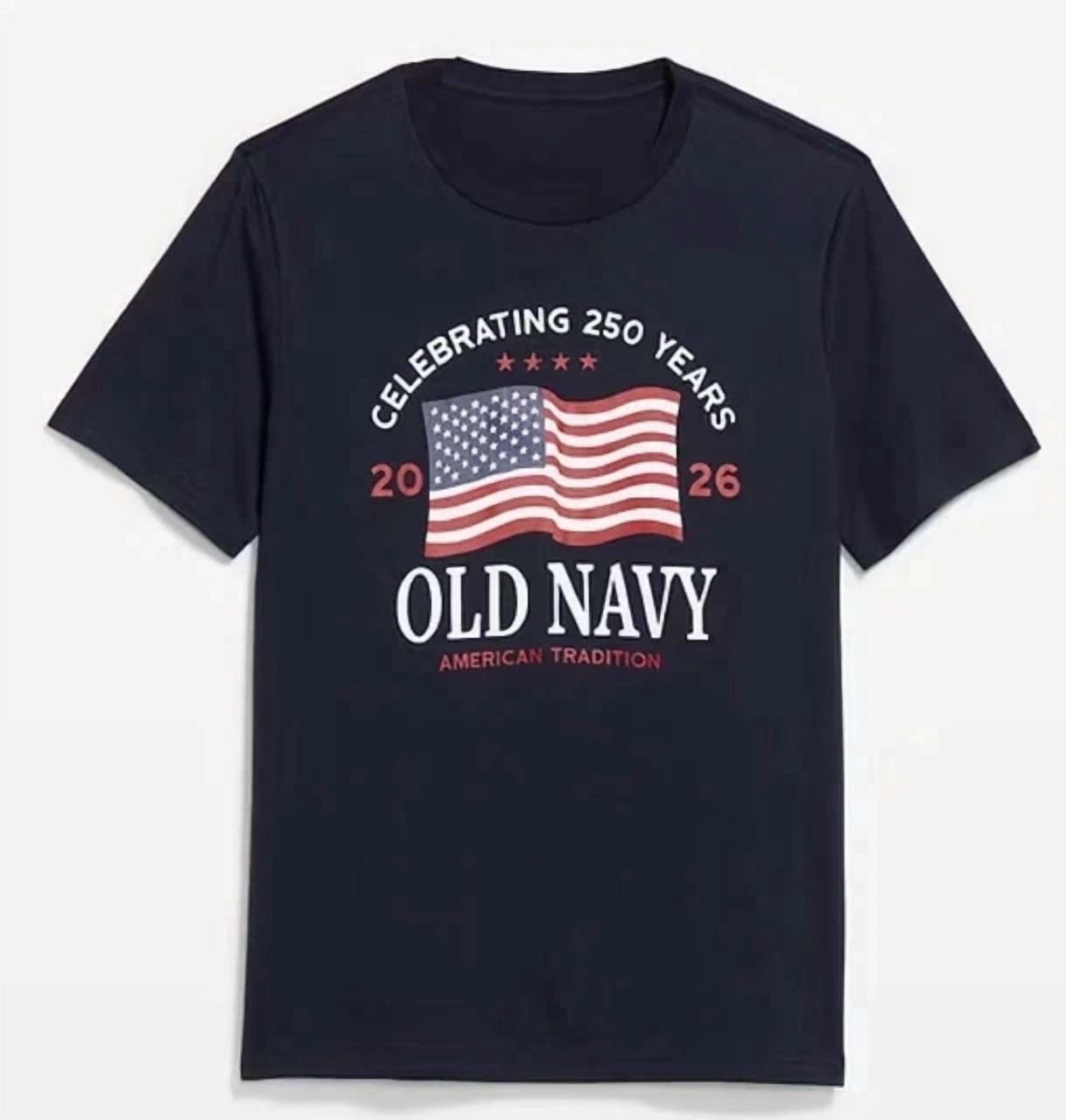 OLD NAVY US Flag 2026 RED, NAVY, etc 250th Anniversary T-SHIRT ALL SIZE S- 4XL