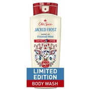 Old Spice Body Wash for Men, Holiday Limited Edition, 24/7 Shower Fresh, Jacked Frost, Frosted Mint Scent, Stocking Stuffer Gift, 16 fl oz