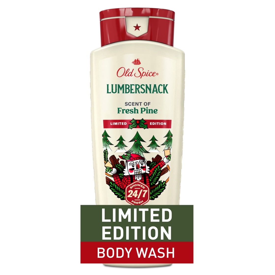 Old Spice Body Wash For Men - Limited Edition Holidudes Collection, Fresh Pine Scent, 16oz