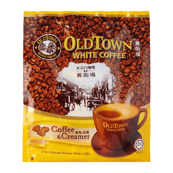 OLD TOWN 2 in 1 White Coffee - Coffee & Creamer 13.2 Oz (375 g) (15 Sticks X 25 g)