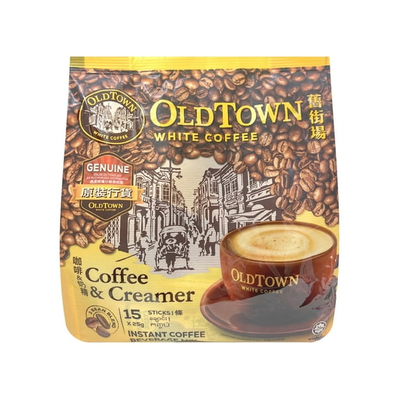 OLD TOWN 2in1 White Coffee Coffee & Creamer, 13.23oz (375g) (15 Sticks x 25g)