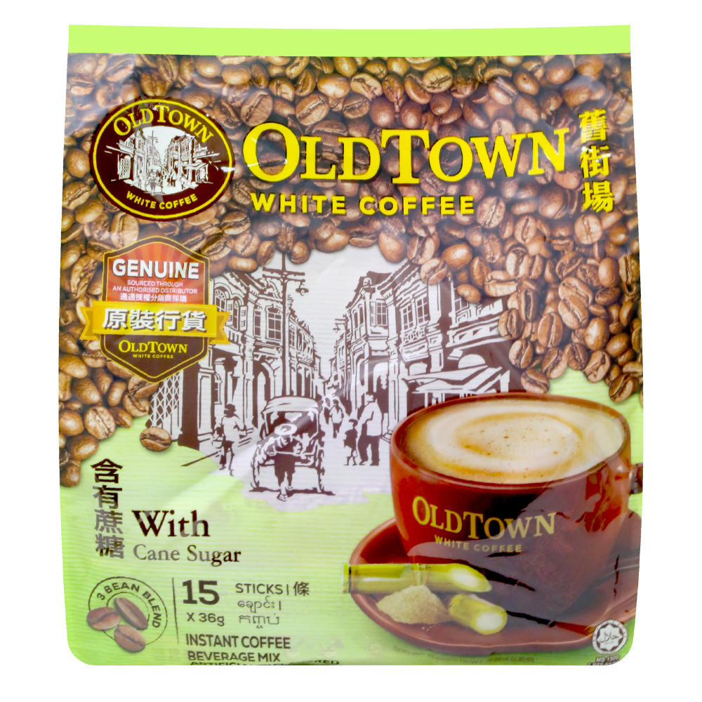 Old Town Natural Cane Sugar White Coffee 19 Oz 15 Sticks, Instant