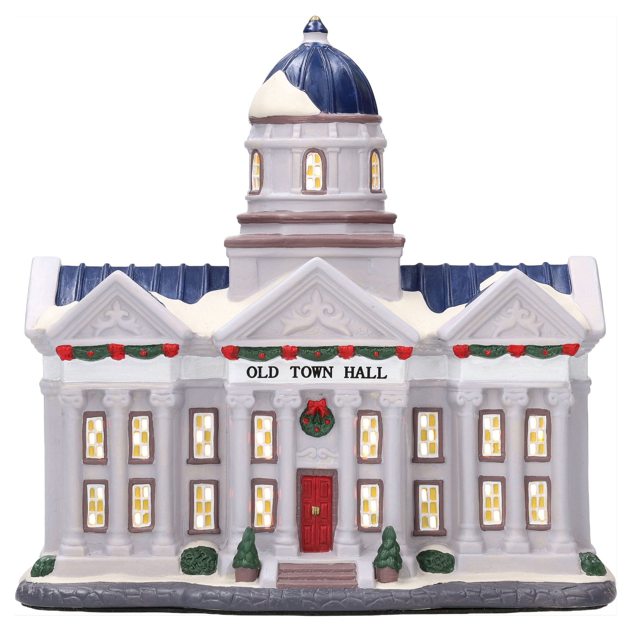 Light-Up Old Town Hall Christmas Village Building, Multicolor, 9.5", by Holiday Time