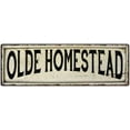 thumbnail image 1 of OLDE HOMESTEAD Farmhouse Style Wood Look Sign Gift 6x18 Metal Decor 206180028235, 1 of 1