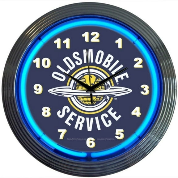 OLDSMOBILE NEON CLOCK 8OLDSM