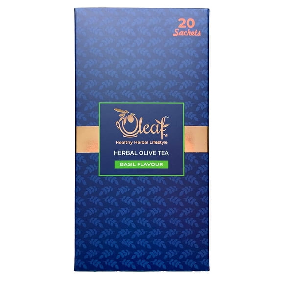 OLEAF - Herbal Olive Tea - Basil - 20 Tea Bags