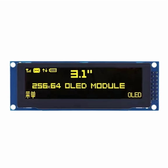 OLED Display 3.12inch 256x64 25664 Dots Graphic LCD Module Display Screen LCM Screen SSD1322 Controller Support SPI