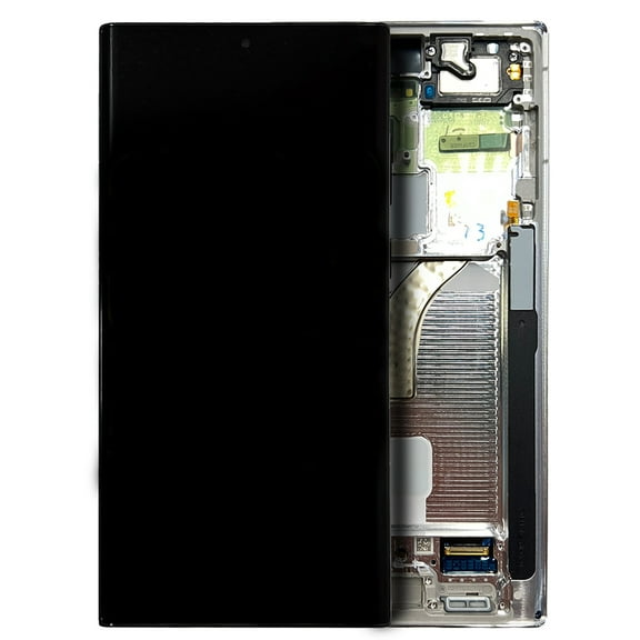 OLED Display Screen Digitizer Assembly With Frame For Samsung Galaxy S22 Ultra 5G (SM-S908W) - White (Service Pack)