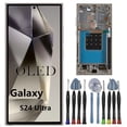 thumbnail image 1 of OLED Galaxy S24 Ultra Screen Replacement for Samsung 5G Display with Grey Frame, 1 of 4