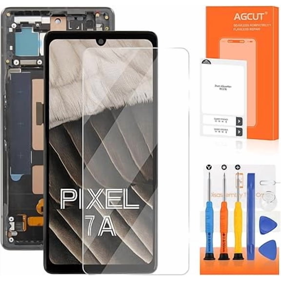 OLED for Google Pixel 7a Screen Replacement for Display Pixel 7a LCD GWKK3 GHL1X G0DZQ LCD Digitizer Touch Screen Assembly Repair Part(with Fingerprint Function)