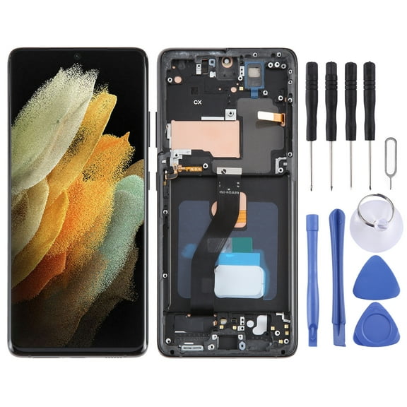OLED LCD Screen For Samsung Galaxy S21 Ultra 5G SM-G998B Digitizer Full Assembly with Frame, Size: