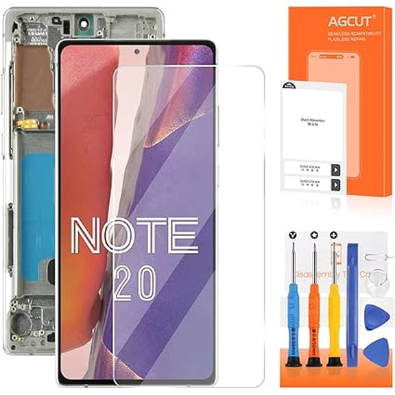 OLED for Samsung Galaxy Note20 4G 5G Screen Replacement for Samsung Note 20 5G LCD Display N980 SM-N981U SM-N981W LCD Digitizer Touch Screen Assembly with Frame(Original Size,with Fingerprint) (Green